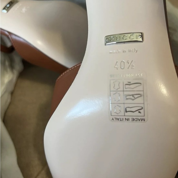 NIB GUCCI LIMITED EDITION LEATHER SANDALS SIZE 40.5 - Picture 8 of 9